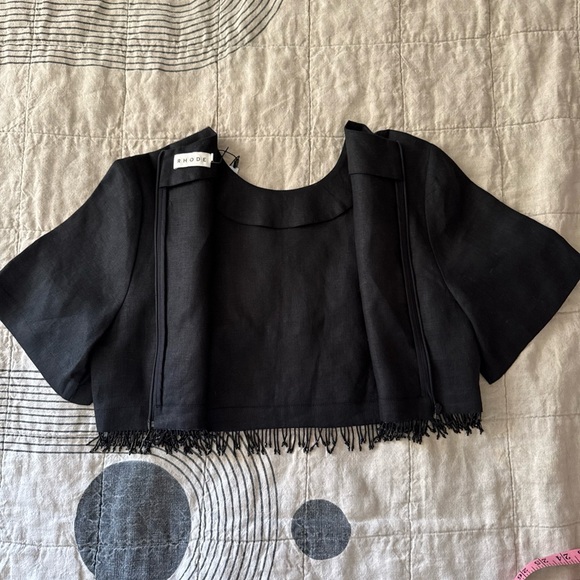 NWT *ARCHIVE* DEFECT - NEEDS ZIPPER FIX - RHODE Shawna Top in Ink size S - Picture 8 of 8